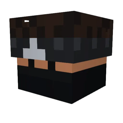 DL3010 Minecraft avatar head, 3D render
