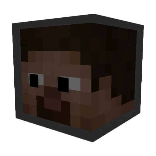 DL4E Minecraft avatar head, 3D render