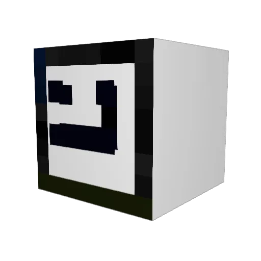 DL7777777 Minecraft avatar head, 3D render