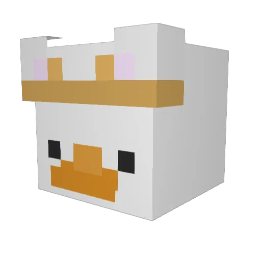 DLCATS Minecraft avatar head, 3D render