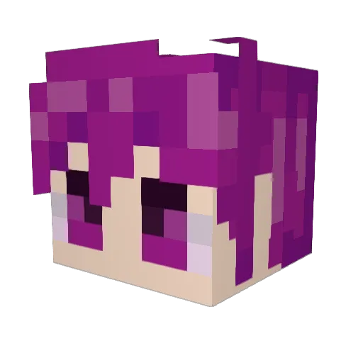 DLMGRAYT Minecraft avatar head, 3D render