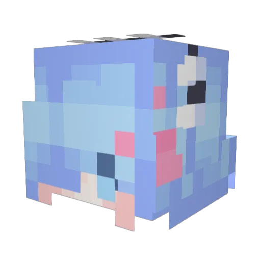 DLPXD Minecraft avatar head, 3D render
