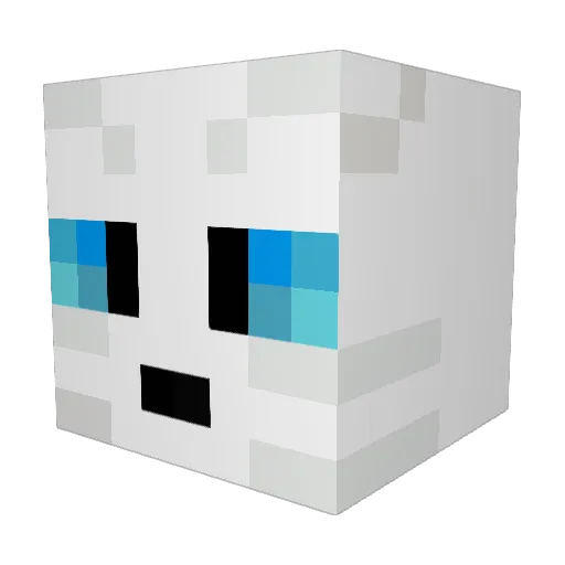 DLTLDN Minecraft avatar head, 3D render
