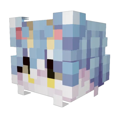 DL_qiuye Minecraft avatar head, 3D render