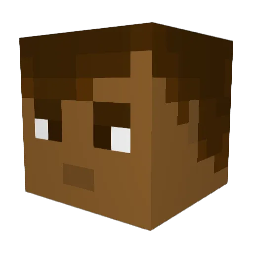 DLaurie Minecraft avatar head, 3D render