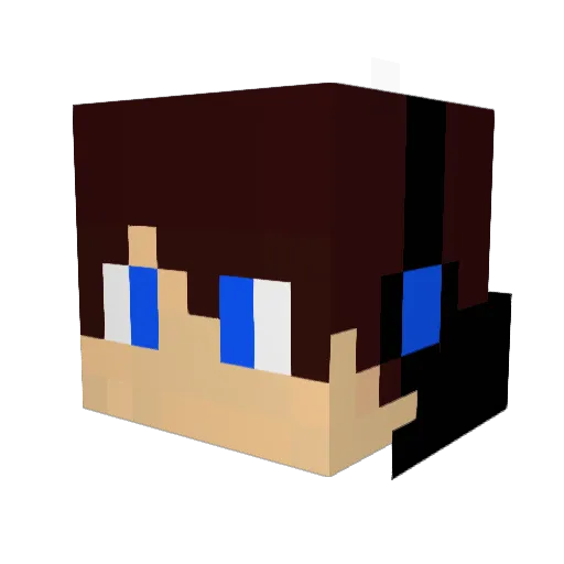 DLinfinitY Minecraft avatar head, 3D render