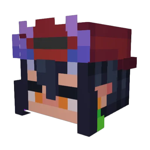 DLun47 Minecraft avatar head, 3D render