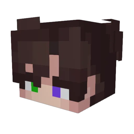 DLunaris Minecraft avatar head, 3D render