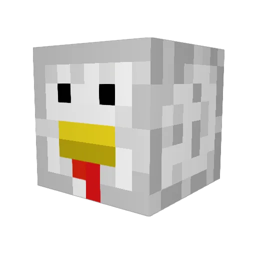 DM1_5 Minecraft avatar head, 3D render