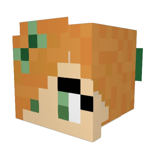 DM4X Minecraft avatar head, 3D render