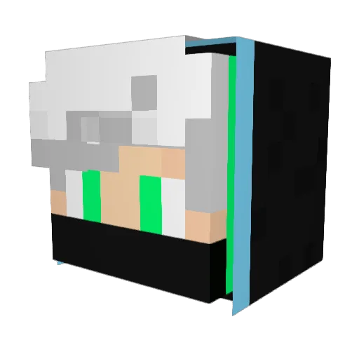 DM564 Minecraft avatar head, 3D render