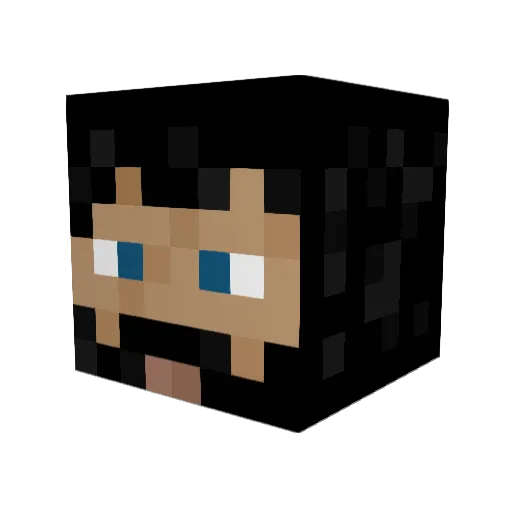 DMC_12 Minecraft avatar head, 3D render