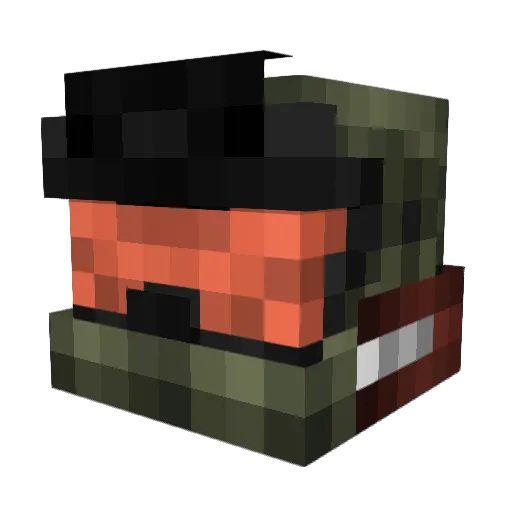 DMC_Ivory Minecraft avatar head, 3D render