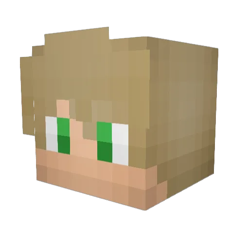DMC_Sklave Minecraft avatar head, 3D render