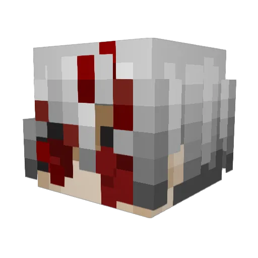 DMCoolDude Minecraft avatar head, 3D render