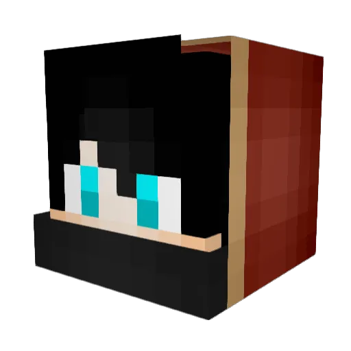 DMGNegativ Minecraft avatar head, 3D render