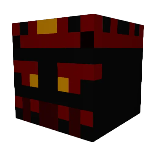 DMGtheGolem Minecraft avatar head, 3D render