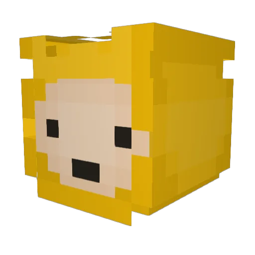 DMHZXZ Minecraft avatar head, 3D render