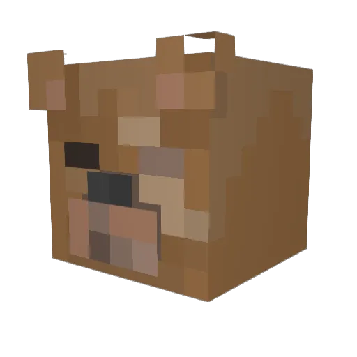 DMKLeon Minecraft avatar head, 3D render