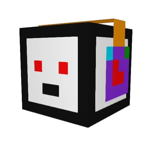 DMMSHA Minecraft avatar head, 3D render
