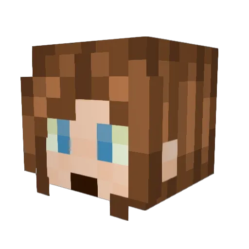 DMO42 Minecraft avatar head, 3D render