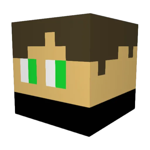 DMR312 Minecraft avatar head, 3D render