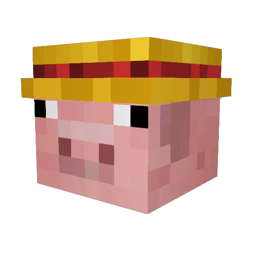 DMR45 Minecraft avatar head, 3D render