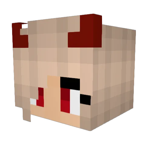 DMSample Minecraft avatar head, 3D render