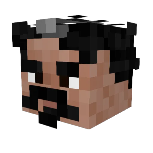 DMWX Minecraft avatar head, 3D render
