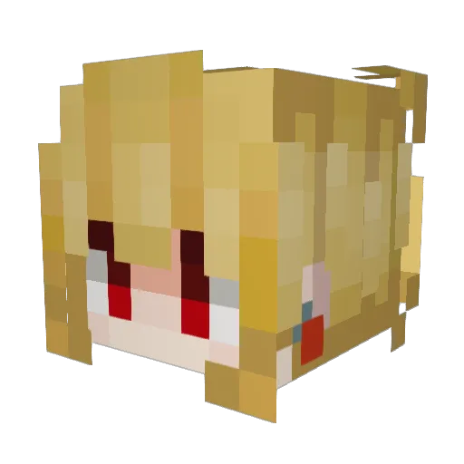 DMZ200900 Minecraft avatar head, 3D render