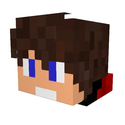 DMZB Minecraft avatar head, 3D render