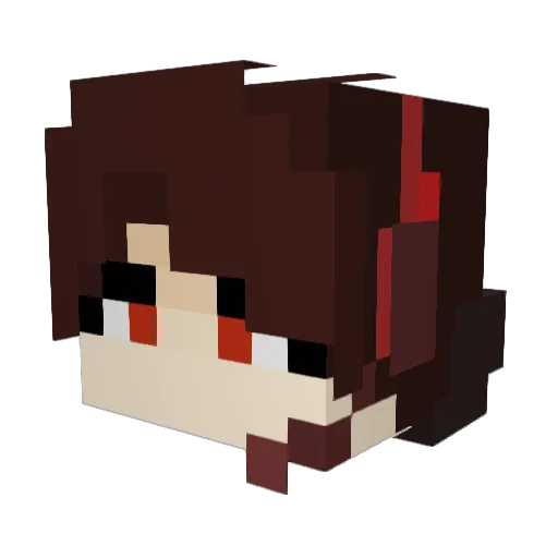 DM_Dragon Minecraft avatar head, 3D render