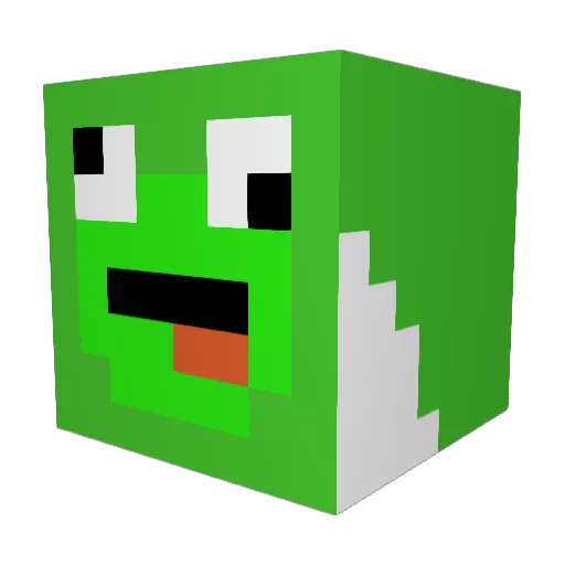 DM_En3rgy Minecraft avatar head, 3D render