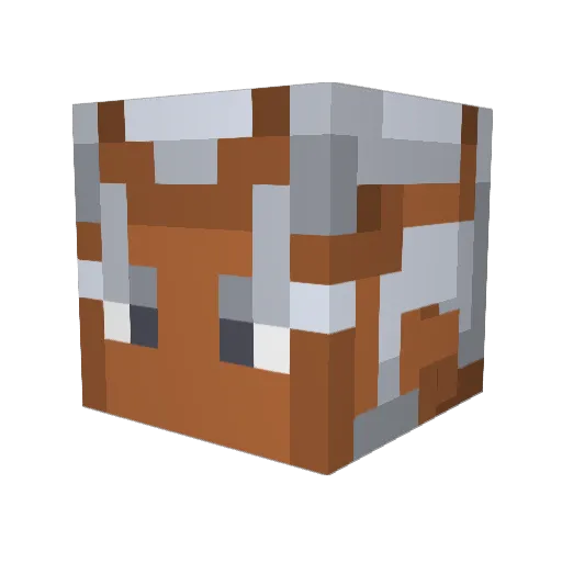 DManC Minecraft avatar head, 3D render