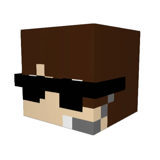 DMarci Minecraft avatar head, 3D render