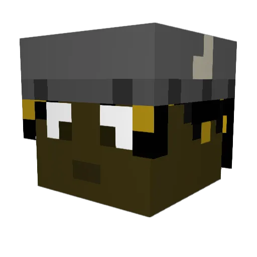 DMerisT Minecraft avatar head, 3D render