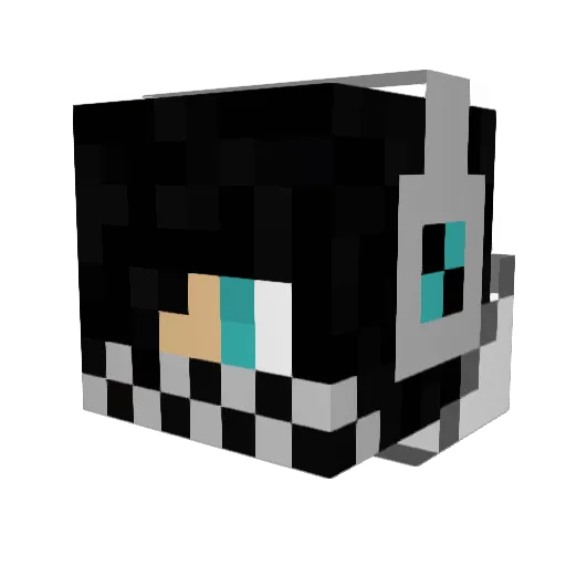 DMvV Minecraft avatar head, 3D render