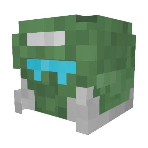 DMxDragon Minecraft avatar head, 3D render