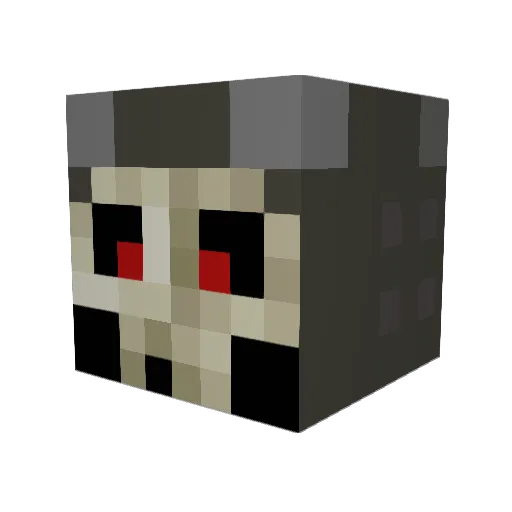 DN0357 Minecraft avatar head, 3D render