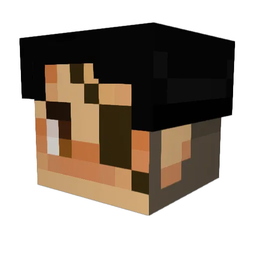 DN9908 Minecraft avatar head, 3D render