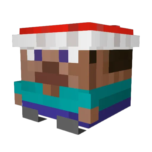 DNA_ANDREW Minecraft avatar head, 3D render