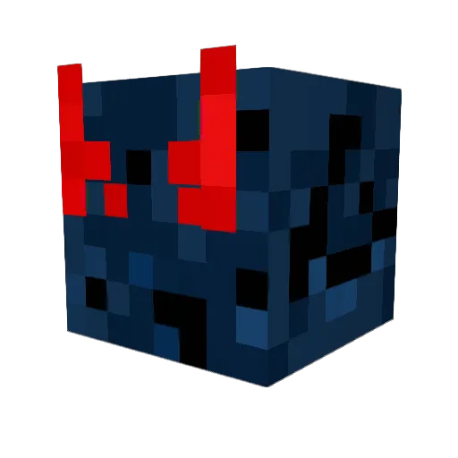 DNAking Minecraft avatar head, 3D render