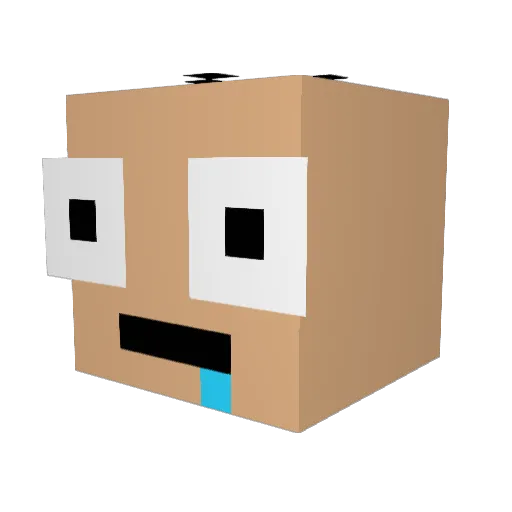 DNBNN Minecraft avatar head, 3D render