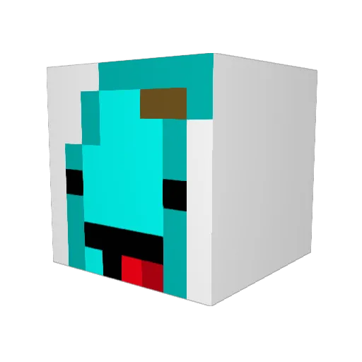 DNDBot3 Minecraft avatar head, 3D render