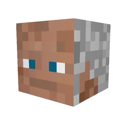 DNDKing Minecraft avatar head, 3D render