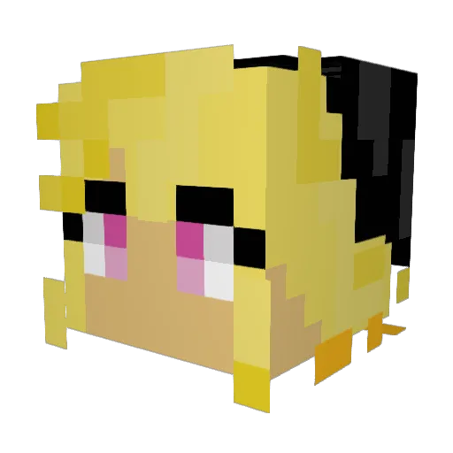 DNHaderY Minecraft avatar head, 3D render