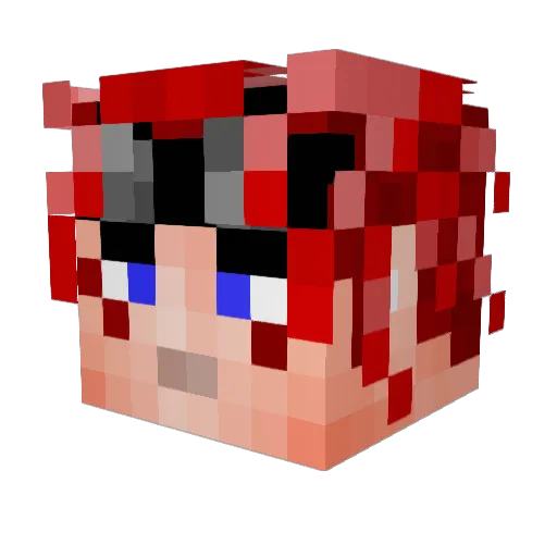 DNReno Minecraft avatar head, 3D render