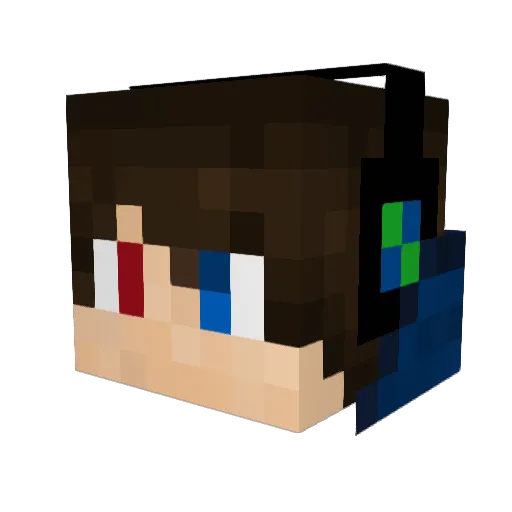 DNScks Minecraft avatar head, 3D render
