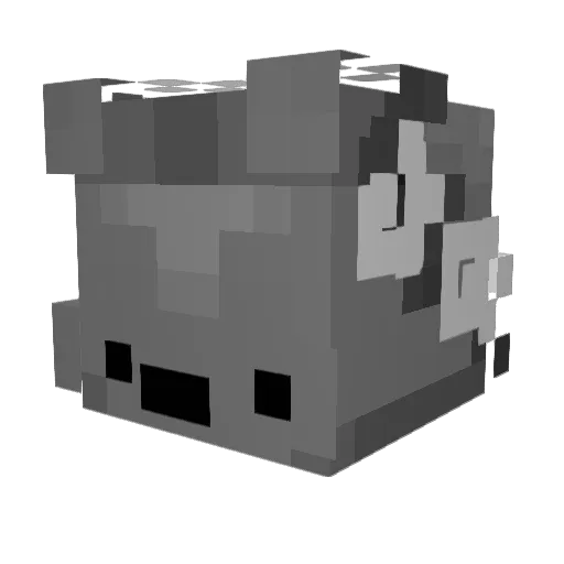 DNTD Minecraft avatar head, 3D render