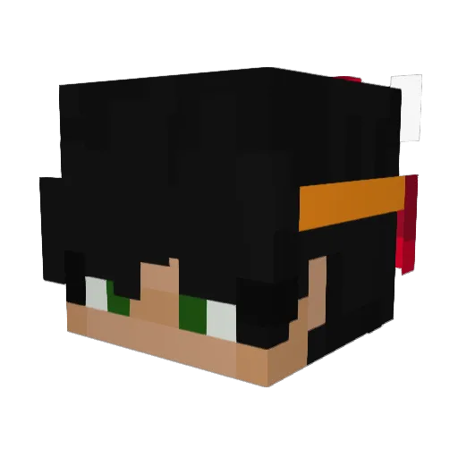 DNTT2901 Minecraft avatar head, 3D render